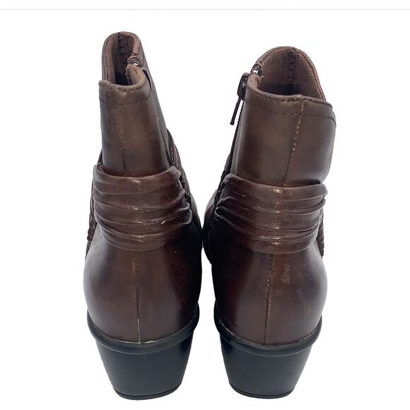 Clarks WISH MOOD 36799 Brown Leather Ankle Boots Women's Size 8M - Picture 6 of 7